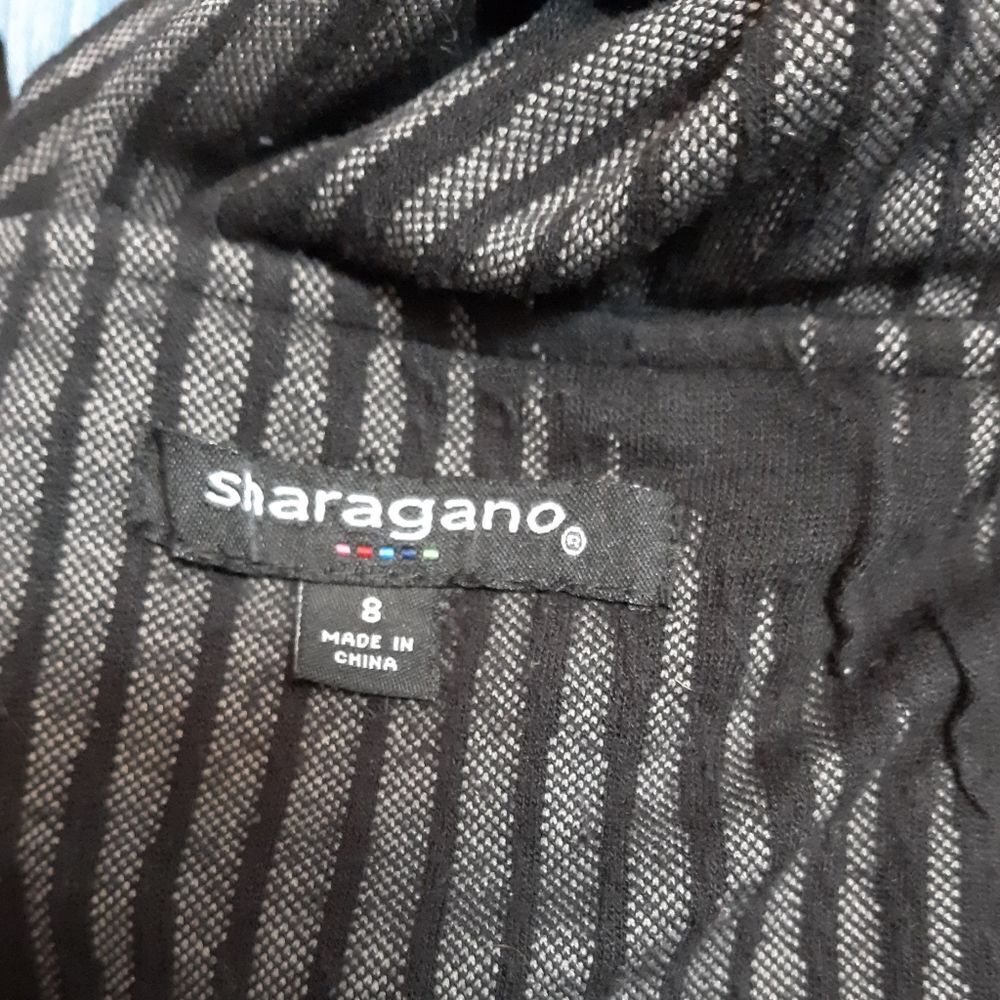 Sharagano black and gray striped dress - Picture 5 of 5
